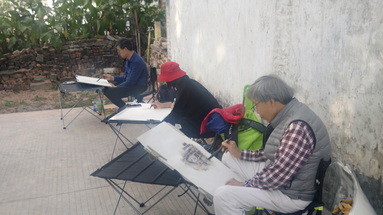 筆墨繪僑鄉，丹青助振興——海內外美術家走進月山大崗村，用藝術點亮“百千萬工程”